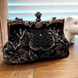 Mg collection Nisha Beaded Sequin  Clutch